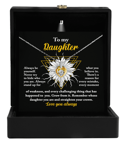 Daughter Gift for Birthday, Christmas Graduation - Be Yourself - Love Dancing Cross Pendant Necklace - Mallard Moon Gift Shop