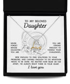 Daughter - I'm Always in Your Heart - Pendant Necklace Wedding Birthday Graduation Gift