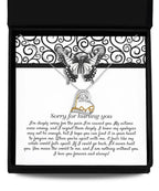 Apology Gift - Sorry for Hurting You - I am Nothing Without You - Love Dancing Heart Pendant Necklace