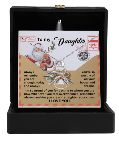 To My Daughter - All Your Hopes and Dreams - Love Dancing Heart Pendant Necklace - Mallard Moon Gift Shop