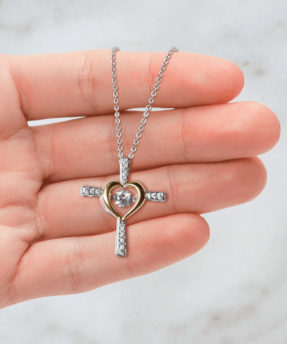 To My Dearest Mom You Are My Rock Cross Pendant Necklace - Mallard Moon Gift Shop