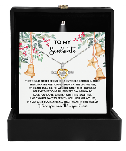 To My Soulmate You Are My Life, My Rock, My Love Dancing Cross Pendant Necklace - Mallard Moon Gift Shop
