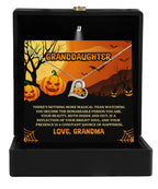 Granddaughter Halloween Gift - Nothing More Magical - Love Dancing Heart Necklace