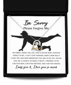 Apology Gift for Girlfriend, Wife, Soulmate - Sorry, Things To Be - Love Dancing Heart Pendant Necklace