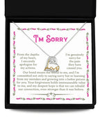Gift for Girlfriend, Wife - Sorry, A Better Person - Love Dancing Heart Pendant Necklace