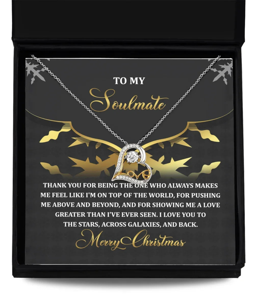 Soulmate Romantic Gift - Top of the World - Love Dancing Heart Pendant Necklace