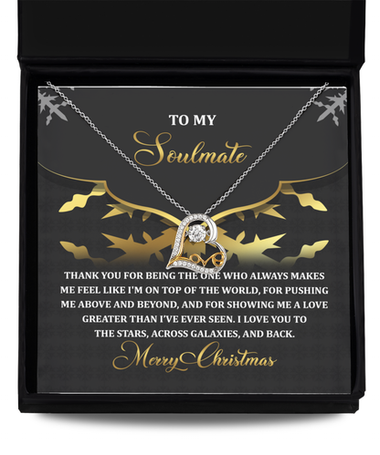 Soulmate Romantic Gift - Top of the World - Love Dancing Heart Pendant Necklace - Mallard Moon Gift Shop