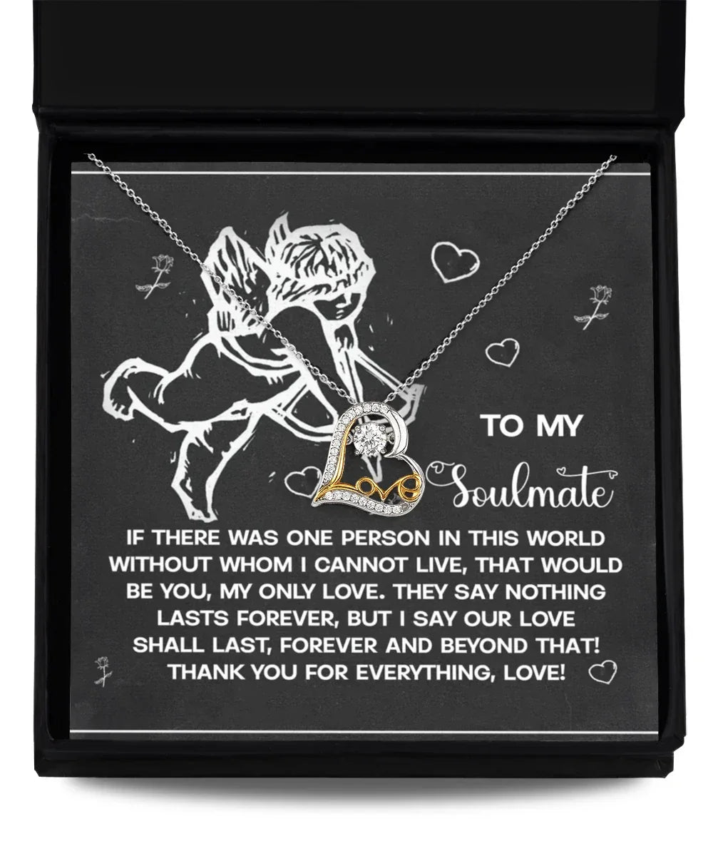 To My Soulmate - Love Dancing Heart Necklace – A Heartfelt Gift to Celebrate Love That Lasts Forever