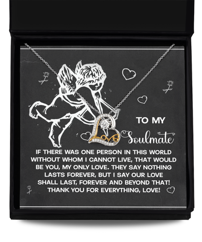 To My Soulmate - Love Dancing Heart Necklace – A Heartfelt Gift to Celebrate Love That Lasts Forever - Mallard Moon Gift Shop