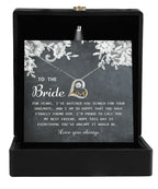 Bride Wedding Day Gift - My Best Friend - Love Dancing Heart Pendant Necklace