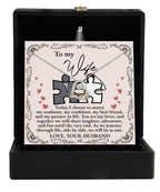 Wife Wedding Day Gift We Will Be As One Love Dancing Heart Pendant Necklace Bride Gift from Groom
