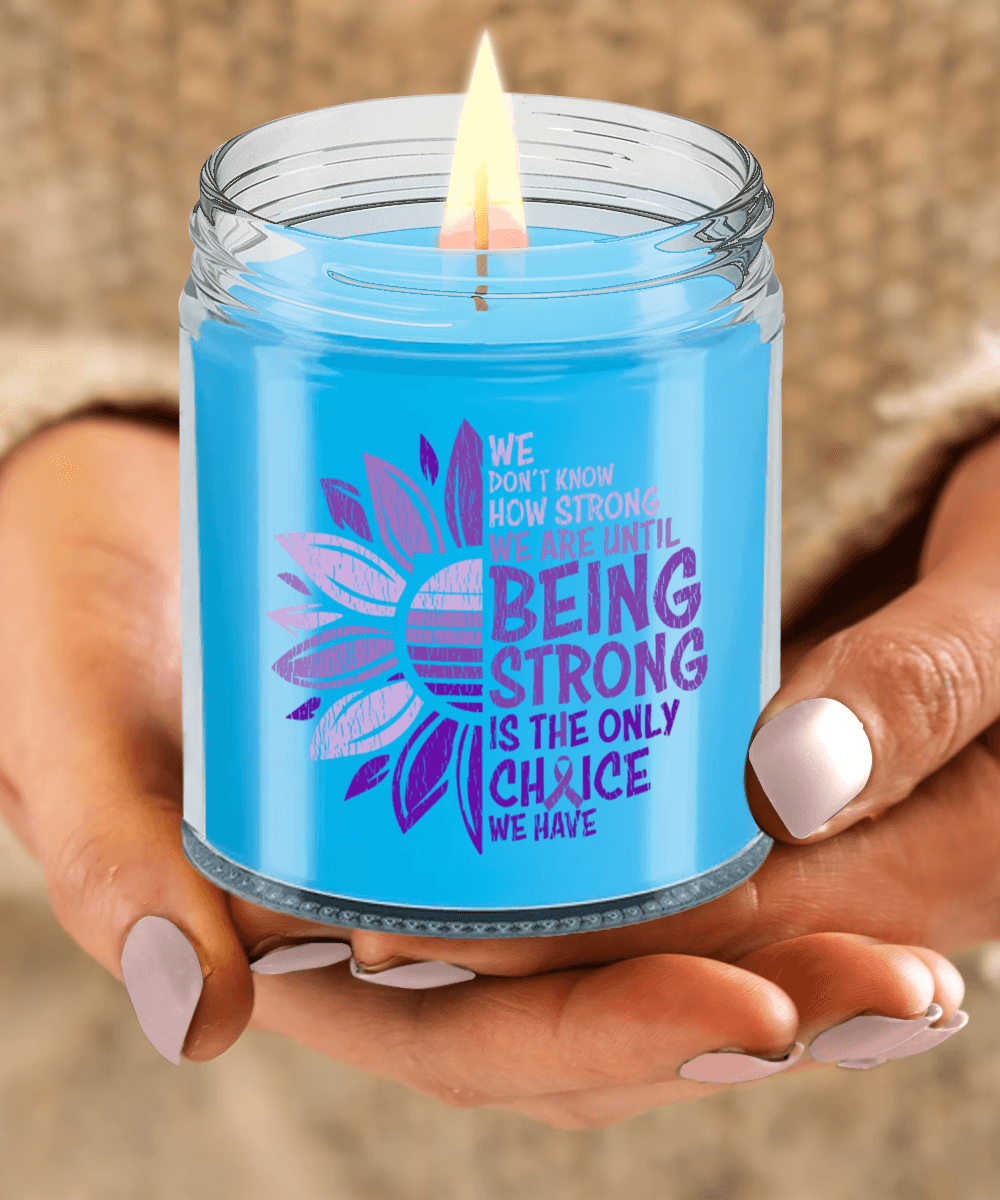 Cancer Support Hodgkins Lymphoma Being Strong Scented Soy Candle - Mallard Moon Gift Shop