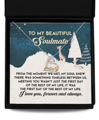 Gift for Soulmate - Between Us - Love Dancing Heart Pendant Necklace