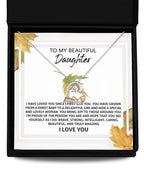 Daughter Birthday, Graduation, Christmas Gift - See Yourself - Love Dancing Heart Pendant Necklace