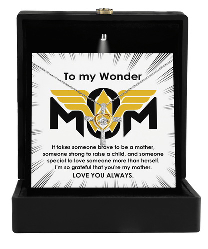 To My Wonder Mom It Take Someone Brave to Be a Mother Cross Pendant Necklace - Mallard Moon Gift Shop