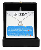 Apology Gift for Girlfriend, Wife, Soulmate - Sorry, Stupid Argument - Love Dancing Heart Pendant Necklace