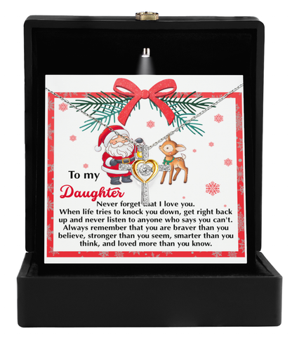 Daughter Heartfelt Gift- Get Back Up - Dancing Cross Pendant Necklace - Mallard Moon Gift Shop