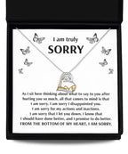 Apology Gift for Girlfriend, Wife, Soulmate - Sorry, Done Better - Love Dancing Heart Pendant Necklace