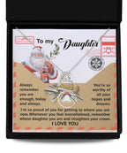 To My Daughter - All Your Hopes and Dreams - Love Dancing Heart Pendant Necklace