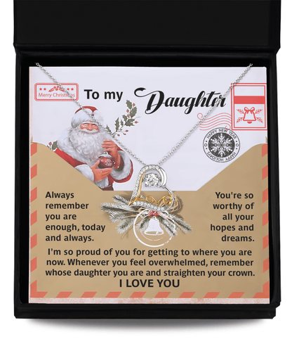 To My Daughter - All Your Hopes and Dreams - Love Dancing Heart Pendant Necklace - Mallard Moon Gift Shop