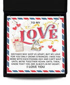 To My Love - Love Dancing Heart Necklace – A Heartfelt Gift for Long-Distance Relationships