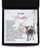 Gift for Daughter - Every Challenge - Love Dancing Heart Pendant Necklace