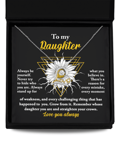 Daughter Gift for Birthday, Christmas Graduation - Be Yourself - Love Dancing Heart Pendant Necklace - Mallard Moon Gift Shop
