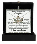 Daughter Birthday, Graduation, Christmas Inspirational Gift - Through My Eyes - Love Dancing Heart Pendant Necklace
