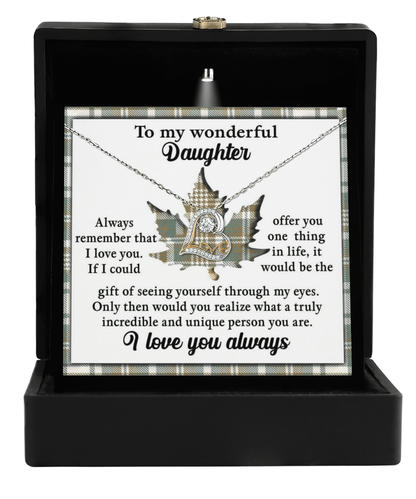 Daughter Birthday, Graduation, Christmas Inspirational Gift  - Through My Eyes - Love Dancing Heart Pendant Necklace - Mallard Moon Gift Shop