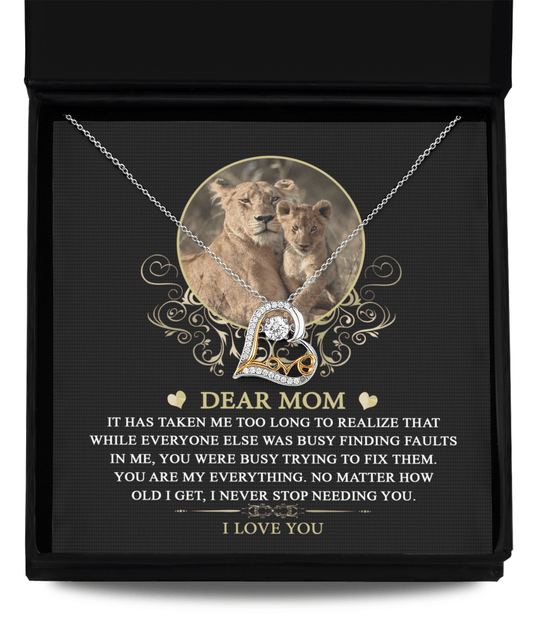 Gift for Mom You are My Everything Dazzling Heart Pendant Necklace - Mallard Moon Gift Shop