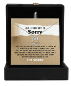 Apology Gift for Girlfriend, Wife, Soulmate - Sorry, Don't Keep Me Apart - Love Dancing Heart Pendant Necklace