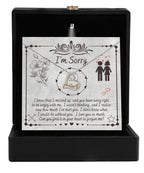 Apology Gift for Girlfriend, Wife, Soulmate - Sorry, I Would Do - Love Dancing Heart Pendant Necklace