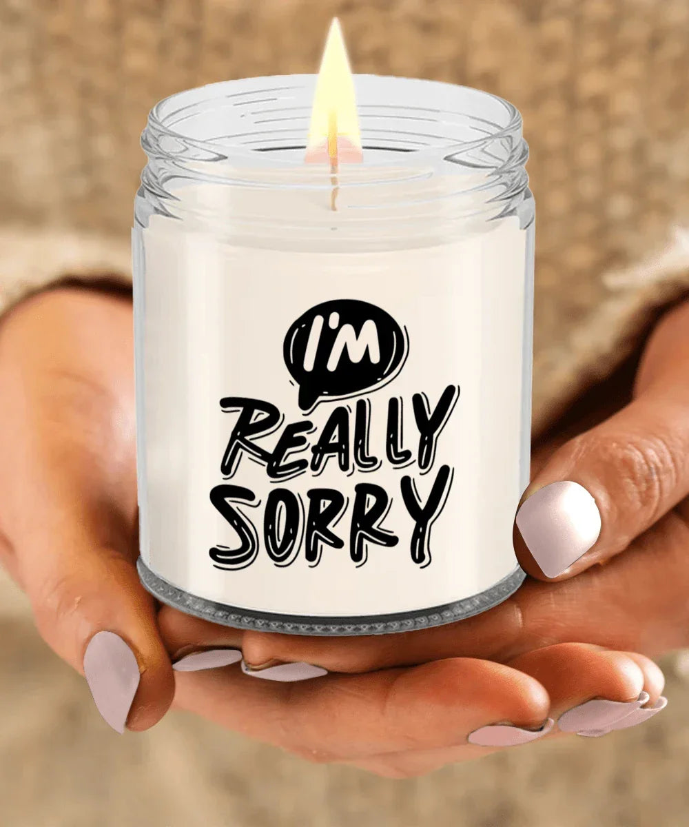 Apology Candle Gift - “I’m Really Sorry” – 9oz Hand-Poured Soy Candle with Comforting Scents | Thoughtful Forgiveness Gift