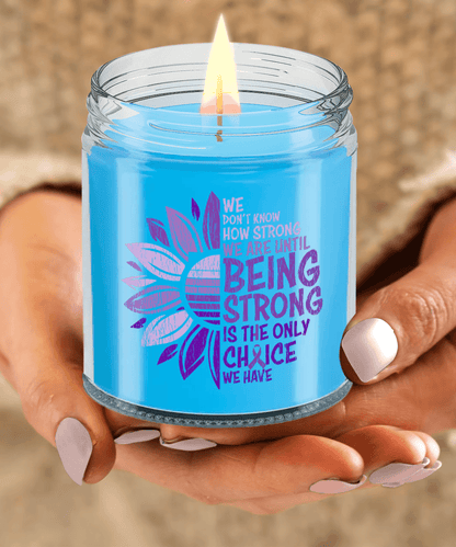 Cancer Support Hodgkins Lymphoma Being Strong Scented Soy Candle - Mallard Moon Gift Shop