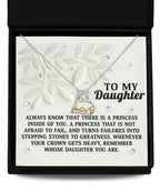 Daughter Birthday, Graduation, Christmas Inspirational Gift - Inside Of You - Love Dancing Heart Pendant Necklace
