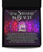 To My Soulmate: The Beauty - Love Dancing Heart Necklace – A Romantic Gift Inspired by Timeless Love and Devotion