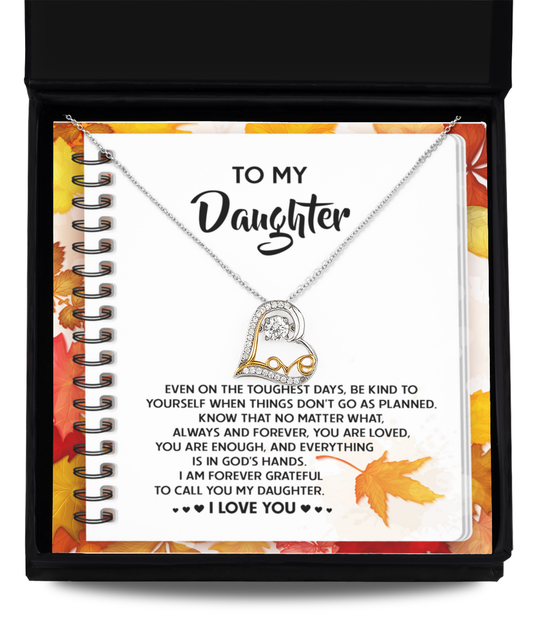Daughter Birthday, Graduation, Christmas Gift - In God's Hands - Love Dancing Heart Pendant Necklace - Mallard Moon Gift Shop