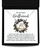 Gift for Son's Girlfriend - My Wishes Came True When He Found You - Love Dancing Heart Pendant Necklace