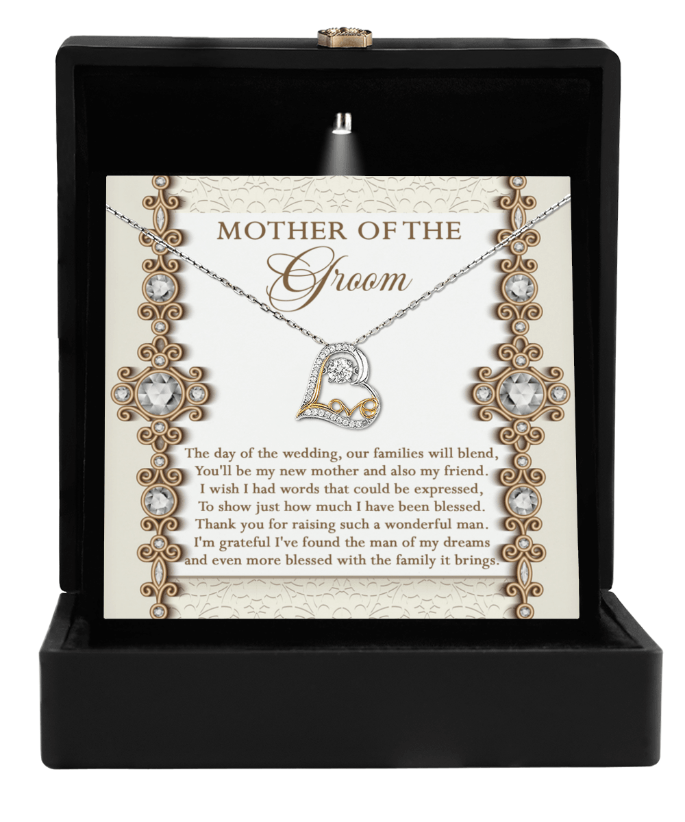 Mother of the Groom Gift New Mother and Friend Love Heart Pendant Necklace - Mallard Moon Gift Shop