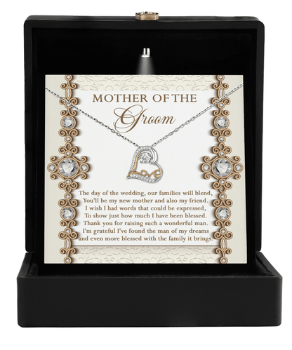 Mother of the Groom Gift New Mother and Friend Love Heart Pendant Necklace - Mallard Moon Gift Shop
