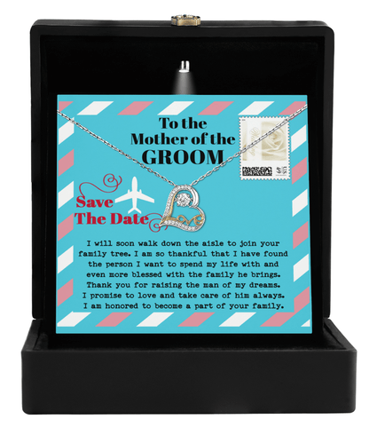 Mother of the Groom Gift Join your Family Tree Love Heart Pendant Necklace - Mallard Moon Gift Shop