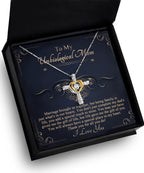 Gift for Unbiological Mother You Complete my Dad's Life Cross Pendant Necklace