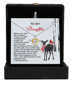 Daughter Heartfelt Gift- Every Challenge - Dancing Cross Pendant Necklace