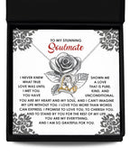 To My Stunning Soulmate - Love Dancing Heart Necklace – A Romantic Gift to Cherish and Celebrate Unconditional Love