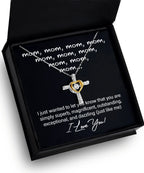 Gift for Mother - Mom You Are Just Like Me Cross Pendant Necklace