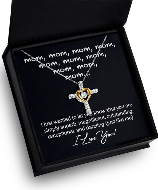 Gift for Mother - Mom You Are Just Like Me Cross Pendant Necklace - Mallard Moon Gift Shop