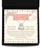 Daughter-In-Law Wedding Day Gift Welcome to the Family Love Heart Pendant Necklace