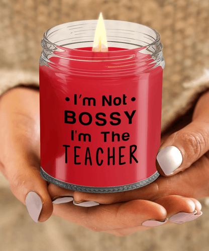 Gift for Teacher - I'm Not Bossy - Scented Soy Candle - Mallard Moon Gift Shop