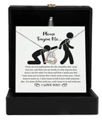 Apology Gift for Girlfriend, Wife, Soulmate - Sorry, Made You Feel - Love Dancing Heart Pendant Necklace