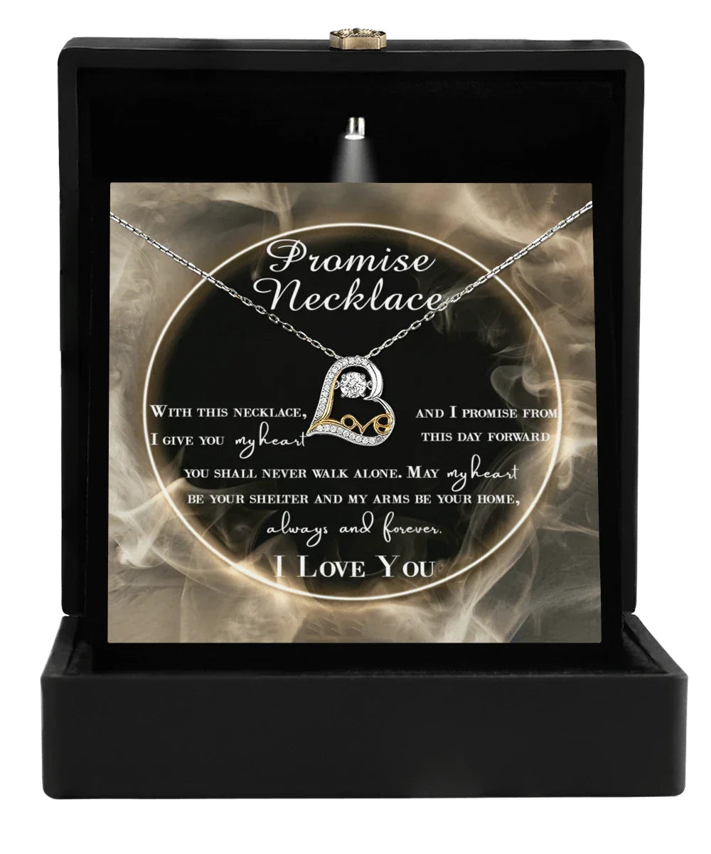 Wife Promise My Heart Love Necklace Anniversary Wedding Birthday Valentine's Day Gift From Husband
